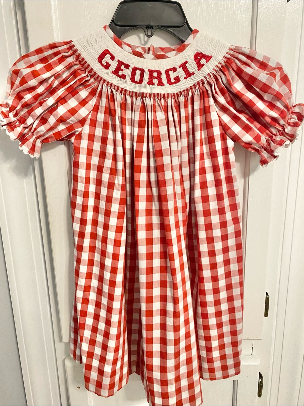 Smocked UGA (Georgia) dress